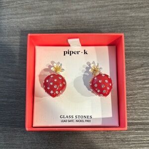 Piper K Red Strawberry Earrings